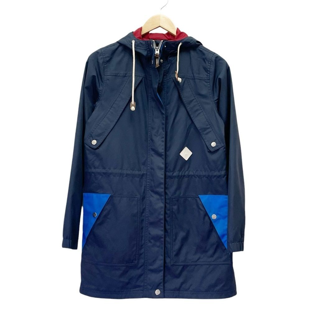 Burton DryRide Hooded Raincoat Windbreaker Navy Blue Size Small Anorak Jacket - Picture 4 of 12